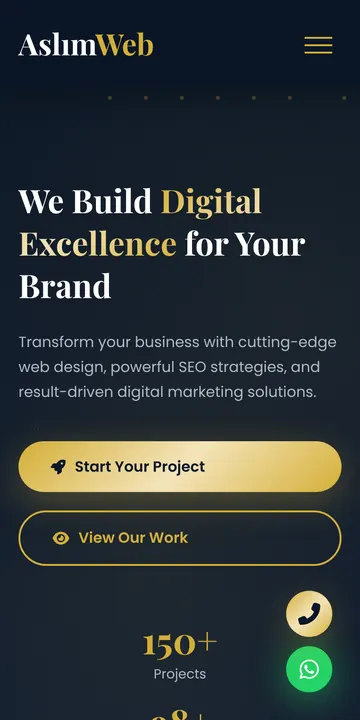 AslımWeb sitesinin mobil görünümü